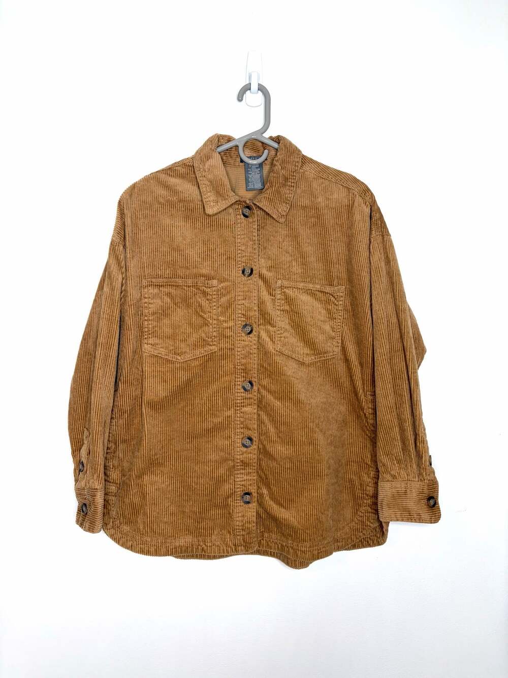 Matty M Corduroy Shirt Jacket Women's Sz M Camel Boho Casual Earthy Western